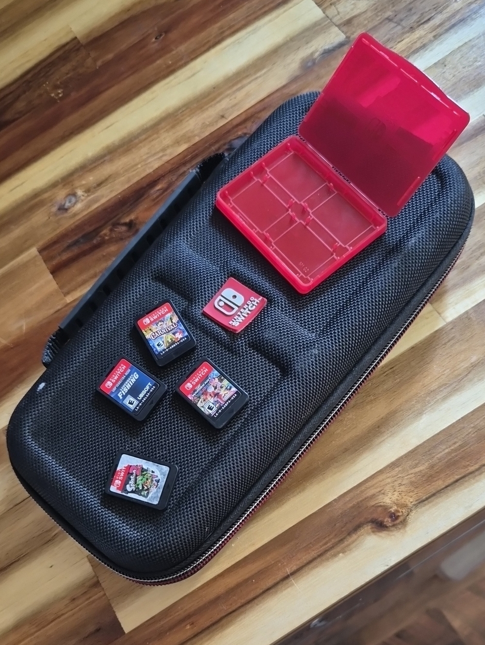 Nintendo Switch Games/Case with Red Cartridge Holder